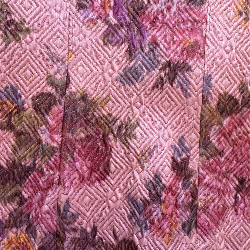Gorgeous Rare Lilly Vintage Blazer Pink Floral Jacquard Women's Medium/Large - Picture 6 of 6